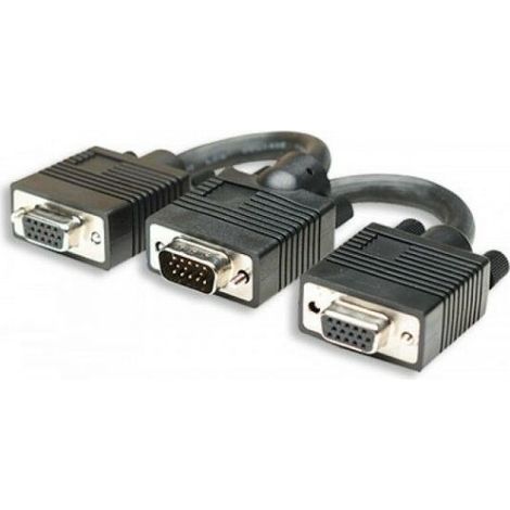 Digitus Cavo SVGA splitter sdoppiatore 2 prese SVGA x 2 monitor TV vga 1 maschio + 2 fem