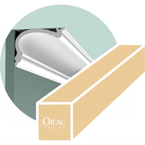 Cornisa estilo señorial - Orac Decor - L200xP12,2xH8,8cm - Caja de 16 metros - C341