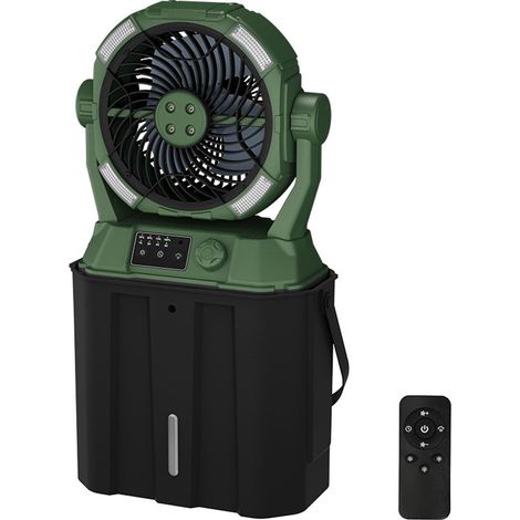 Ventilateur brumisateur d'extérieur rafraîchissant de 20 000 mAh, livré avec réservoir d'eau et buse de brumisation, compatible avec une télécommande (1/5)