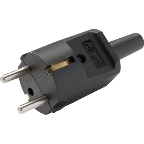 Martin Kaiser 516/sw Fiche électrique mâle avec terre Polyamide 6 250 V noir IP20 A743423