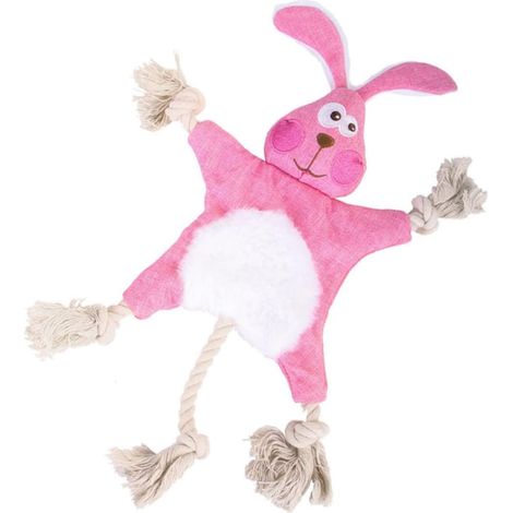 Jouet Peluche pour Chien Jouet à Mordre avec Sons Amusants pour Chiens Et Chiots Modèle Lapin Réduit Ennui Comportements Destructeurs (1/5)