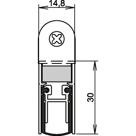 Junta de puerta Schall-Ex® DUO L-15 WS 1-382 2-s.L.958mm alu. Plateado para HLT ATHMER