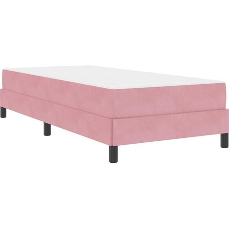 Maison Exclusive - Lit à ressorts avec matelas Rose 80 x 200 cm tissu