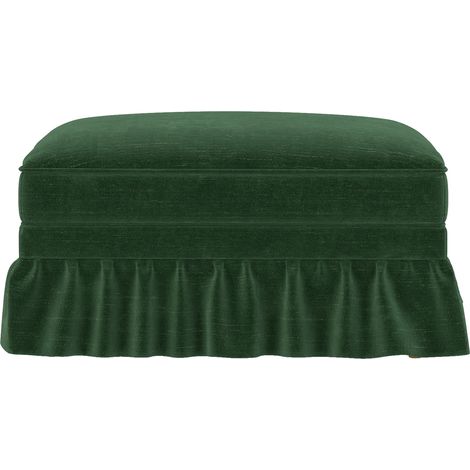Puf reposapiés de chenilla verde (1/5)