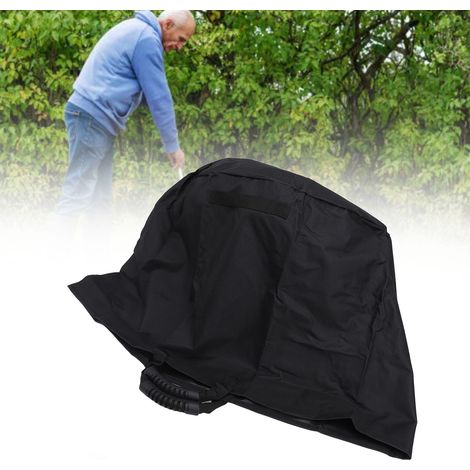 Bolsa grande para jardín/hojas de 33 galones: bolsa de almacenamiento de PVC con marco elástico y asas de goma, gran capacidad, color negro, 56 x 46 cm, multifuncional, plegable para su transporte. (1/5)
