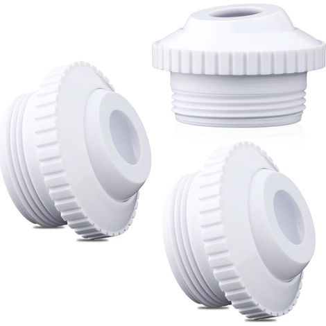 3pcs Buses de Jet de Piscine, Pratique Jet d'Entrée de Globe Oculaire de Débit Blanc Pool Jet Nozzles Jet de Retour de Piscine pour Accessoires de Bec de Piscine (1/5)