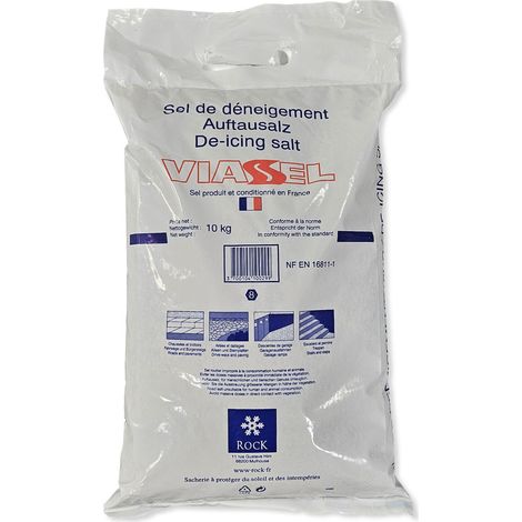 Sel de deneigement routier 10kg,granulometrie m, norme din en 16811-1