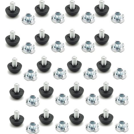 Lot de 20 pieds réglables robustes avec filetage M8, pour meubles (1/5)