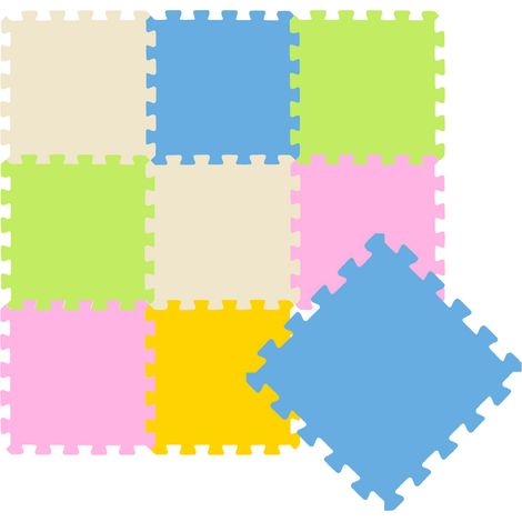 9 Pezzi Tappetino Puzzle per Bambini - 30x30 Tappeto Neonato Tatami Gioco Bimbo