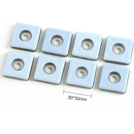 4x Patin glisseur Téflon protection Pied Meuble Protection Sol Chaise, 30x30mm