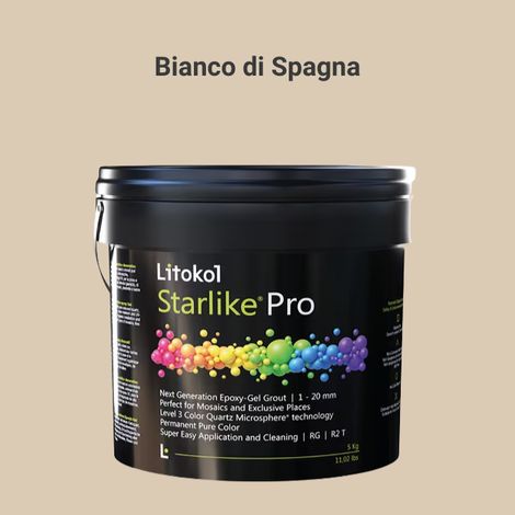 Mortier epoxy pour joints carrelage Starlike PRO 2,5kg LITOKOL Couleur du joint Starlike Pro Bianco di Spagna (Beige)