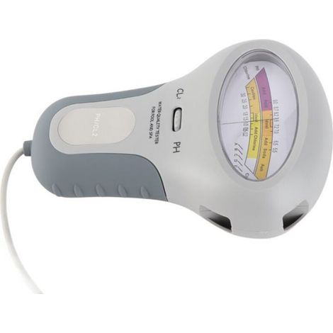2 en 1 Chlore et pH Testeur Meter pour Piscine Spa, Portable Testeur de Qualite de l'eau avec Aiguille, PH CL2 Level Testeur Teste (1/4)