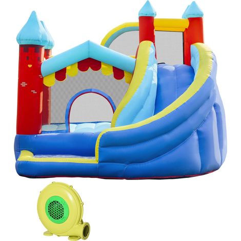 Kids Bouncy Castle, Slide, Pool, Trampoline, Climbing Wall, Blower (1/5)