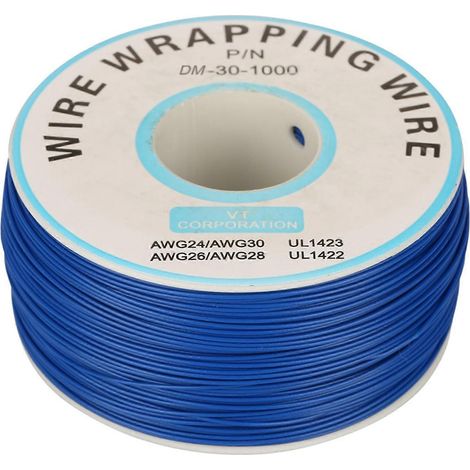 Rolle Drahtwicklung Einzelader aus Kupferdraht 30AWG Kabel 0,25 mm Kerndurchmesser (Blau)