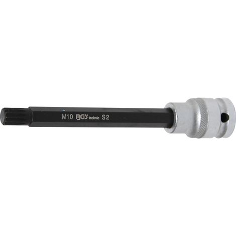 BGS Bit-Einsatz longitud 140 mm accionamiento cuadrado interior 12,5 mm (1/2") spline interior (para XZN) M10 - 5009