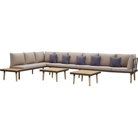 Maison Exclusive - Set Divani da Giardino 7 Posti con Cuscini in Massello Acacia (1/5)