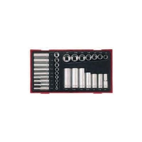 Teng Tools Set di chiavi a bussola Expert 32 pezzi rosso