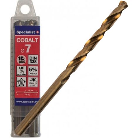 Foret en métal Specialist Cobalt 7x109 mm 10 unités