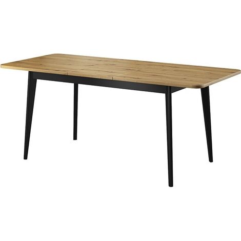 Tendencio – Table pliante extensible 140-180 cm – Couleur bois – Parfaite pour accueillir des invités – Dimensions : h75 x p80