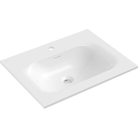 Mexen Vela lavabo encastrado en encimera 61 x 46,5 cm, blanco brillo - 25236000 (1/3)