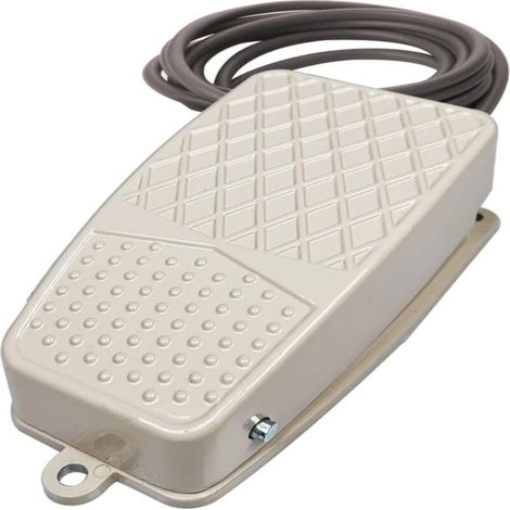 Interrupteur au pied en métal 12V-24V-48V-230V/10A, antidérapant, momentané, mains libres, avec câble de 100CM, SPDT NO NC (1/3)