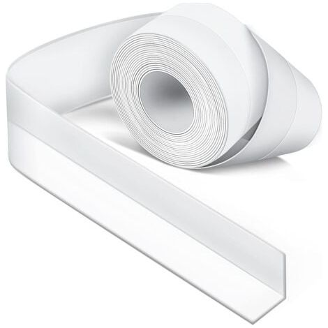 Joint Silicone Blanc Salle de Bain, Joint Salle de Baignoire, Ruban D'étanchéité, Anti-Moisissure et Imperméable, Ruban Adhésif doux Adapté à la Cuisine, les Toilettes, le Coin (1/4)