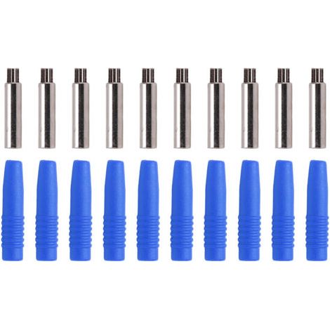 Hyuduo 10 Cover de Bouchon de Banane 2 Mm à 2 Mm avec Broche en Métal, PA et Matériau en Cuivre pour Tester des équipements, Simple et Pratique, Haute Précision (BLUE) (1/5)