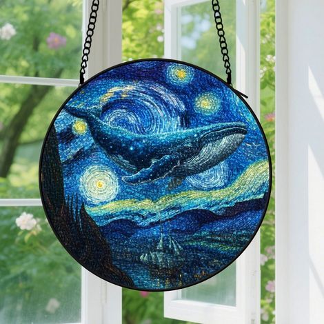 Capteur de soleil en vitrail - décoration spirituelle 25cm (1/4)