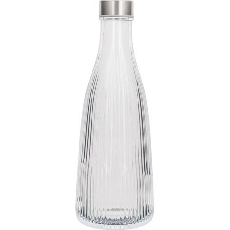 Bouteille en verre ATLA, Transparent, 1L-Avec Bouchon (1/3)