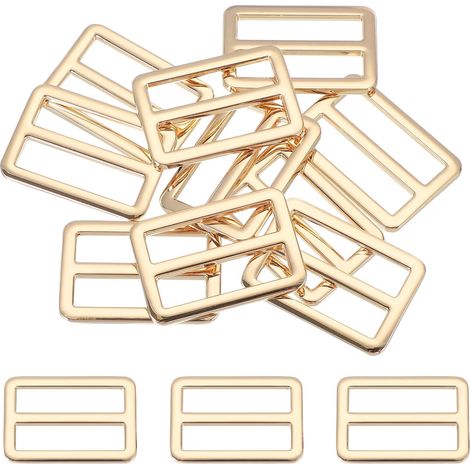 Boucle Métallique 25mm, 10 Pcs Boucle Coulissante en Alliage de Zinc pour Sangles de Sac, Ceinture, Collier, Harnais et Sac À Dos pour Chien, Doré (1/5)