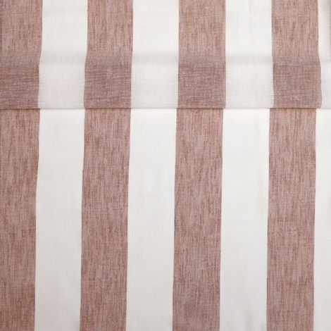 Tissu voilage à larges rayures et bas plombé Terracotta 320 cm (1/2)