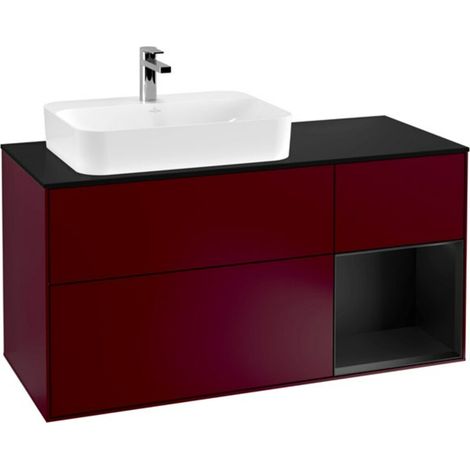 V&B Waschtischunterschrank Finion 120cm, Pl bla m, Reg re bla m Lac, Peo m (1/2)