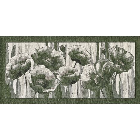 Tappeto cucina lavabile antiscivolo jacquard Amsterdam Green