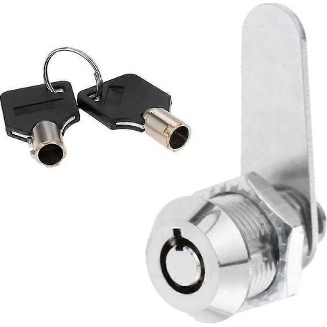 Serrure tubulaire en alliage de zinc pour tiroir de sécurité, cylindre de porte, serrure de boîte aux lettres ou de boîte à outils avec 2 clés (1/4)