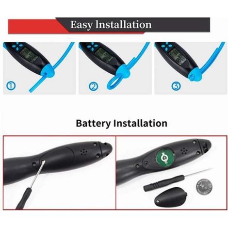Corde à Sauter - Non spécifié - Bleu et Noir - Fitness - Adulte (1/4)