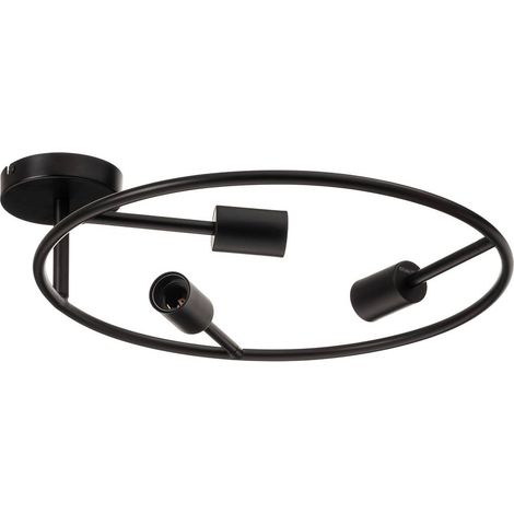 Lucande Lámpara de techo 'Linnard' en Negro Metal