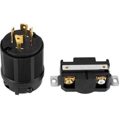 4 Pin NEMA L14-30 Generator RV AC 125V-250V 30A Plug & Socket Male & Female Receptacle Set