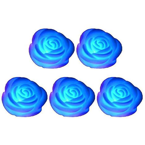5 Stück rosenförmige LED-Lichter