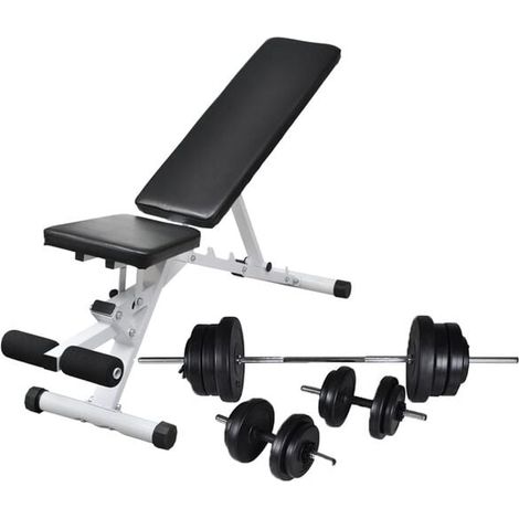Banc d'entraînement avec haltères de 60,5 kg (1/5)