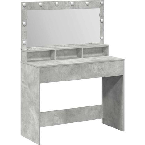 Maison Exclusive - Tavolo da Trucco con specchio Grigio cemento 100 x 41 x 135 cm