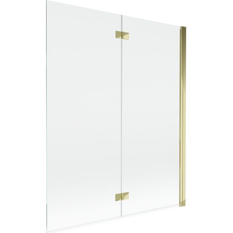 Mexen Mist Duschwand 2-flügelig rechts 140 x 150 cm, transparent, gold - 8A9-140-002-50-00-P (1/5)