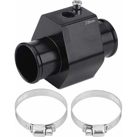 Capteur de température d'eau 28 mm avec adaptateur de sonde, raccord pour durite de radiateur de voiture, manomètre universel en aluminium (1/4)