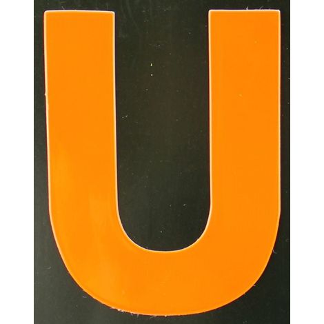 Conacord Reflektierender Klebebuchstabe U orange U Klebebuchstaben & Zahlen (1/2)