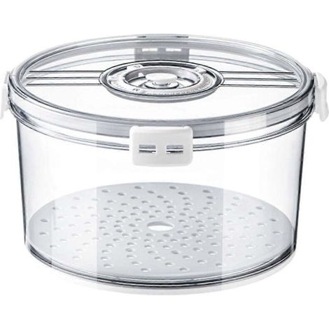 Boîte à pain hermétique ronde pour pain maison, contenant de conservation avec indicateur de temps de conservation. (1/5)