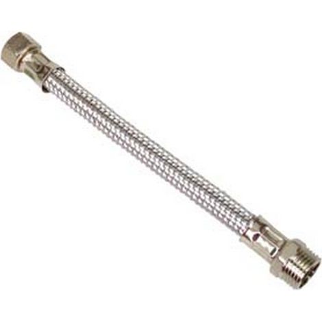 10PZ FLESSIBILE INOX M1/2 - F3/8 - M 1/2" F 3/8" cm.20