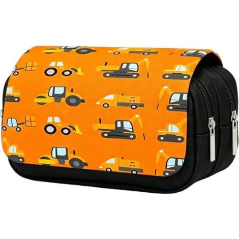 Trousse à Crayons Zippée Grande Capacité Double Compartiment Avec Motif (1/5)