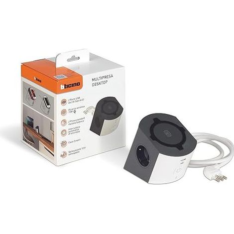 Multipresa da scrivania wireless BTicino bianca (1/4)