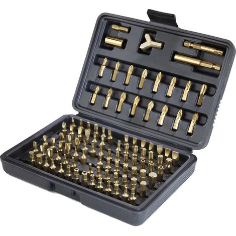Ensemble 100 embouts titanee pour visseuse sans fil avec boîte