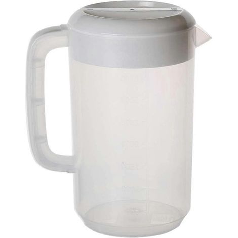 Plastique bouilloire avec poignée Used pour et froid eau 2 5L blanc (1/5)