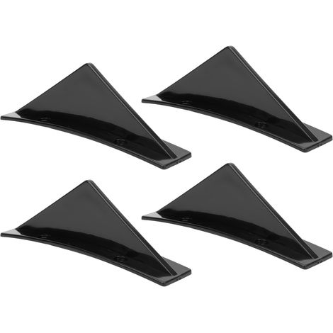 Kit de spoiler de pare-chocs arrière en 4 pièces avec vis, pièces automobiles, universel, noir brillant (1/5)
